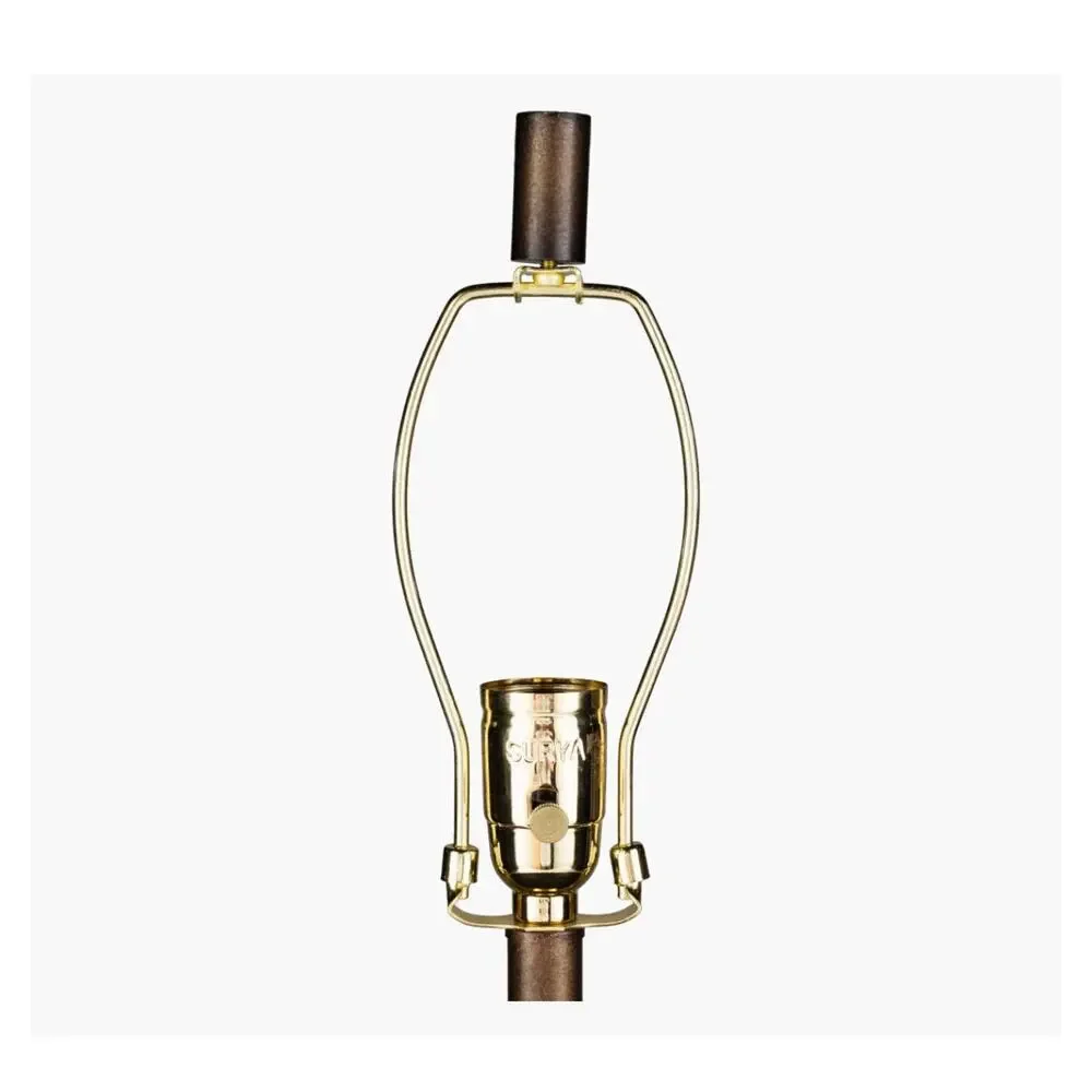 Surya Egerton Accent Table Bedside Lamp EGE 100 Bronze Reain Ivory New